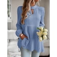 thumbnail image 6 of GXFC Women Tunic Top Long Sleeve Mock Neck Blouse for Spring Fall, 6 of 8