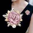 thumbnail image 2 of Rose Brooches for Women, Exquisite Satin Fabric Flower Lapel Pins Retro and Elegant Pearl Brooches Dress Set Accessories Wedding Bride Jewelry, 2 of 7