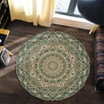 thumbnail image 4 of Baking Icons Round Area Rug, whisk rolling pin cupcake circle carpet for kitchen or bakery corner, soft washable non-slip floor mat, cute pastry lover décor, 4 of 6
