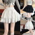 thumbnail image 6 of BUYISI Basic Simple Womens Sweet Cake skirt High waist Lace Skirt Black XL, 6 of 9