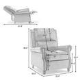thumbnail image 6 of Push Back Recliner Chair Set of 2 Faux Leather Reading Recliner Wingback Chair for Living Room,Gray, 6 of 6