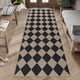 thumbnail image 5 of Alfombra Runner Rugalia Easy Yute a cuadros, 2,6 x 8 cm, negra, moderna, 5 of 7