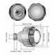 thumbnail image 5 of 2 Pieces 2.5" Bi-Xenon HID Projector Lens with Shrouds for Car Headlights High/Low Beam Halogen or Xenon Bulbs, 5 of 5