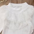 thumbnail image 4 of Long Sleeve Lace Ruffles T shirt Tops + Bow Tutu Strap Sling Skirts Baby Girls Princess Clothes Set, 4 of 8