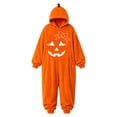 thumbnail image 5 of jiaxiM Hooded Onesie, One Piece Pajama, Halloween Home Wear, Smiling Pumpkin Print Jumpsuit, Loose Plush Daily Sleep Outfit, 5 of 5