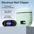 thumbnail image 3 of Aorsher 3 in 1 Electric Nail Trimmer with Nail File and Nail Clipping Storage, 3-Speeds Automatic Nail Clippers for Adults and Seniors, USB Rechargeable, Not for Toenails, Green, 3 of 11