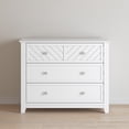 thumbnail image 5 of Child Craft Atwood 42" Interlocking 3-Drawer Dresser for Nursery or Bedroom, Chevron Design, Matte White, 5 of 6