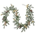 thumbnail image 2 of Darzheoy 6FT Christmas Garland with Artificial Green Plants Pines and Golden Balls Snow Effect for Dining Table Window Home Decor, 2 of 6