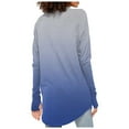 thumbnail image 4 of T Shirts For Women Long Sleeve Top Round Neck Basic Fashion Printed Tshir Thumbhole Tunic Tshirts, 4 of 5