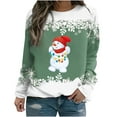 thumbnail image 2 of Kayannuo Christmas Print Sweatshirt for Women Crew Neck Sweatshirts Women Long Sleeve Women's Winter Printed Loose T-shirt Blouse Casual Tops Features:, 2 of 4