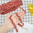 thumbnail image 3 of 5Yards Flower Trim Ribbon Red Flower DIY Lace Applique Sewing Craft Lace Edge Trim for Wedding Dresses Embellishment, 3 of 9