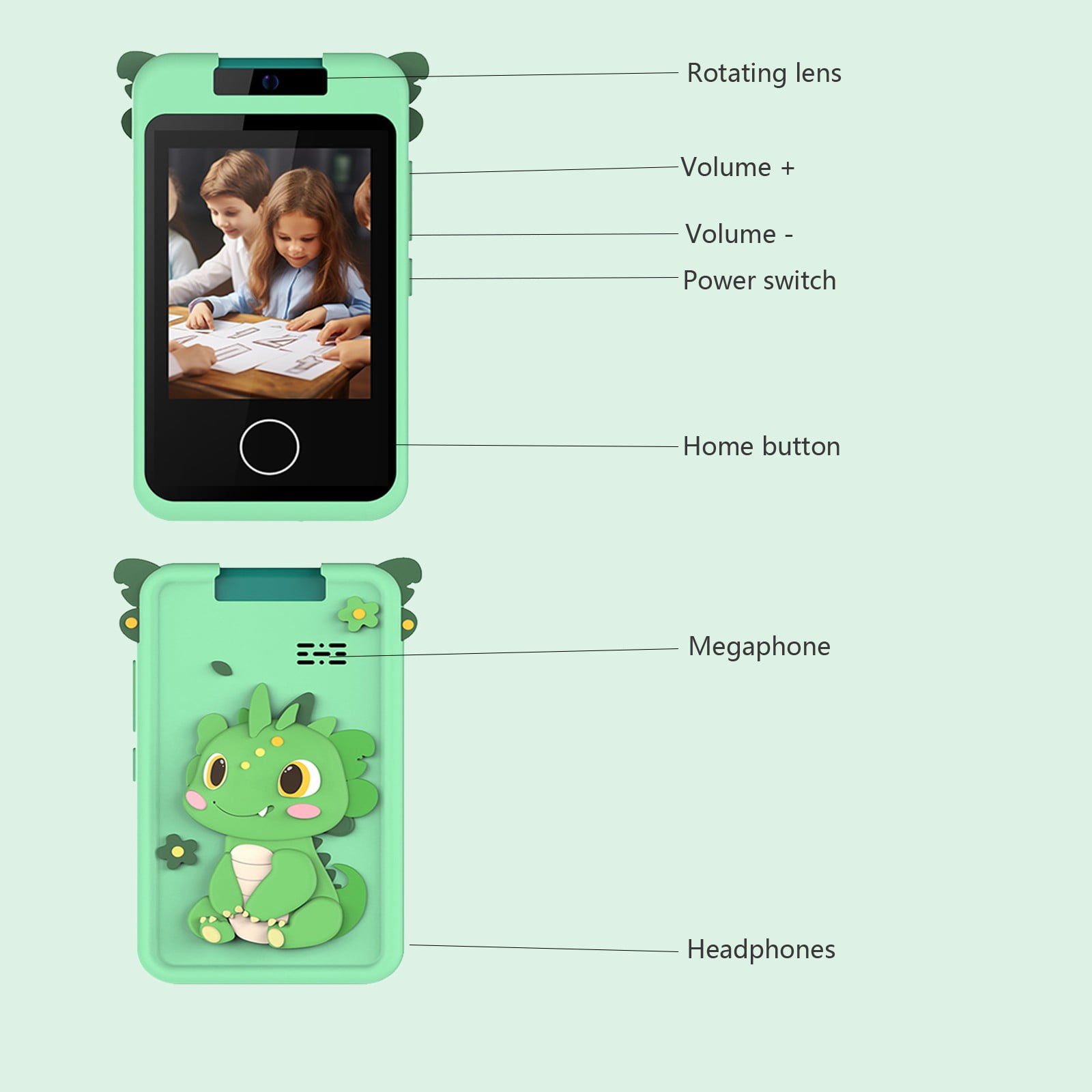 Kids Smart Phone - Phones for Kids with Soft Silicone Cover 32GB SD Card - 2.8" Touchscreen Kids Cell Phone with Camera Puzzle Games MP3 for 3-8 Year Old Girls Gifts Pink
