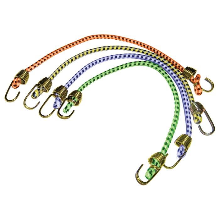 10" Mini Bungee Cords 4 Pk