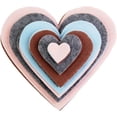 thumbnail image 1 of Playfully Ever After 1 to 6 inch Multi-Size Color Pack 24pc Felt Hearts (LightBlue/LightPink/Charcoal/Cocoa), 1 of 5
