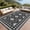 Black and White, variant on GlowSol Outdoor Rug 9x12ft Bohemian Reversible PP Woven Mat, Waterproof UV-Resistant Plastic Straw Carpet for Patio Deck Camping RV Backyard Poolside, Grey White