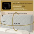 thumbnail image 2 of Funda de cabecero universal, funda de cabecero elástica suave, funda protectora de felpa corta a prueba de polvo y lavable, para decoración de dormitorio, blanco, 180 cm, 2 of 5