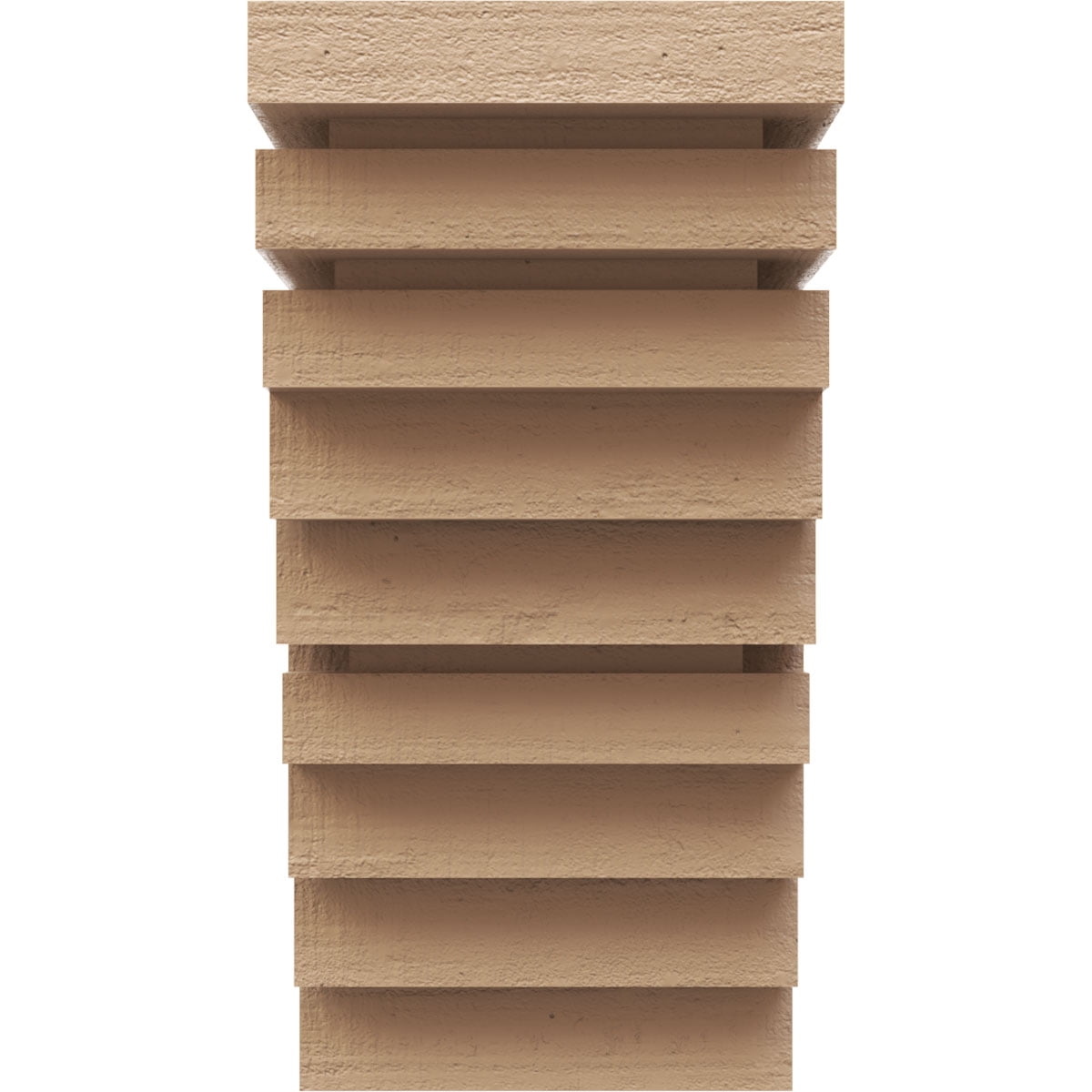 4"W x 4"D x 8"H Wide Landon Rough Cedar Woodgrain TimberThane Corbel, Primed Tan