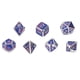 thumbnail image 5 of Juego de dados de 7 piezas, juego de dados de colores de números blancos claros de Metal poliédrico para juegos de escritorio, color rosa, 5 of 9