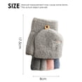 thumbnail image 2 of Guantes de invierno sin dedos, mitones convertibles, forro polar térmico, forro aislante, resistente al viento, cálido para hombres y mujeres, color negro, 2 of 6
