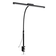 LED Desk Lamp with Double Head, 10W Adjustable Swing Arm Desk Light, 5-Level Dimmable Eye-Caring Desk Lamp for Home Office, Reading, Study