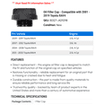 thumbnail image 2 of Oil Filler Cap - Compatible with 2001 - 2019 Toyota RAV4 2002 2003 2004 2005 2006 2007 2008 2009 2010 2011 2012 2013 2014 2015 2016 2017 2018, 2 of 2
