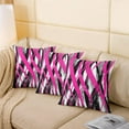 thumbnail image 5 of Hot Pink Black Stripes Reversible Throw Pillow Covers 16 x 16-Inch Kids Geometric Pillow Covers Home Decor for Boys Modern Striped Art Square Cushion Covers Set of 4 Abstract Art Geometry, 5 of 6