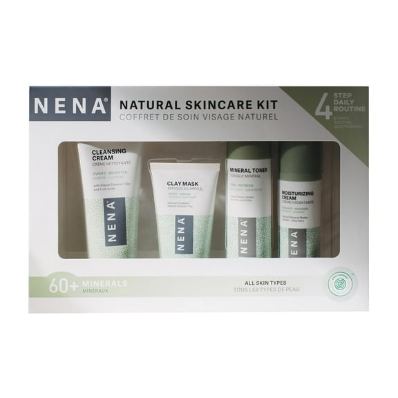 NENA Skincare Natural Skincare Kit, 4 Pc Gift Set