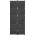 thumbnail image 3 of Hofuton Wardrobe Wardrobe Modular Storage Shelf Plastic Black Printed Cabinet With Shoe Cabinet, 3 of 6