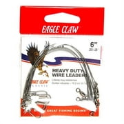 Eagle Claw Fishing, EL620BR6, Nylon Steel Leader 6" - 20 lb.