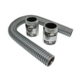 thumbnail image 2 of Polished Stainless Steel Flexible Radiator Hose Kit - 24 Inches, 2 of 3