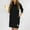 Black#03, variant on Fall Dresses for Women Oversized Crewneck Midi 3/4 Length Sleeve Dresses Womens Casual Solid Round Neck Loose Fits Three Quarter Sleeve Dress Plus Size Elegant Knee Length Dress with Pockets