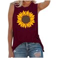 thumbnail image 2 of Homenesgenics Tank Tops for Women under $ 5 Plus Size Women Daisy Sunflower Print Sleeveless Vest Casual Loose Pullover Tunic Tees, 2 of 4