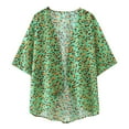 thumbnail image 3 of Maillot de Bain Imprimé pour Femmes en Chiffon Décontracté Cardigan Ample devant, 3 of 4