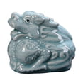 thumbnail image 3 of Lipstore Ceramics Tea Pet Adorable Small Animal Sculpture for Tea Room Bookcase Hotel Dragon, 3 of 7