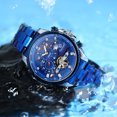 thumbnail image 5 of Mirar Reloj mecánico automático Forsining para hombre, reloj de pulsera de moda con banda de acero, diseño hueco, relojes 3ATM 1 1, 5 of 5