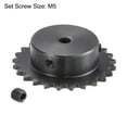 thumbnail image 3 of Uxcell Roller Sprocket B Type, Single Strand Pitch, C45 Carbon Steel 6mm, 3 of 6