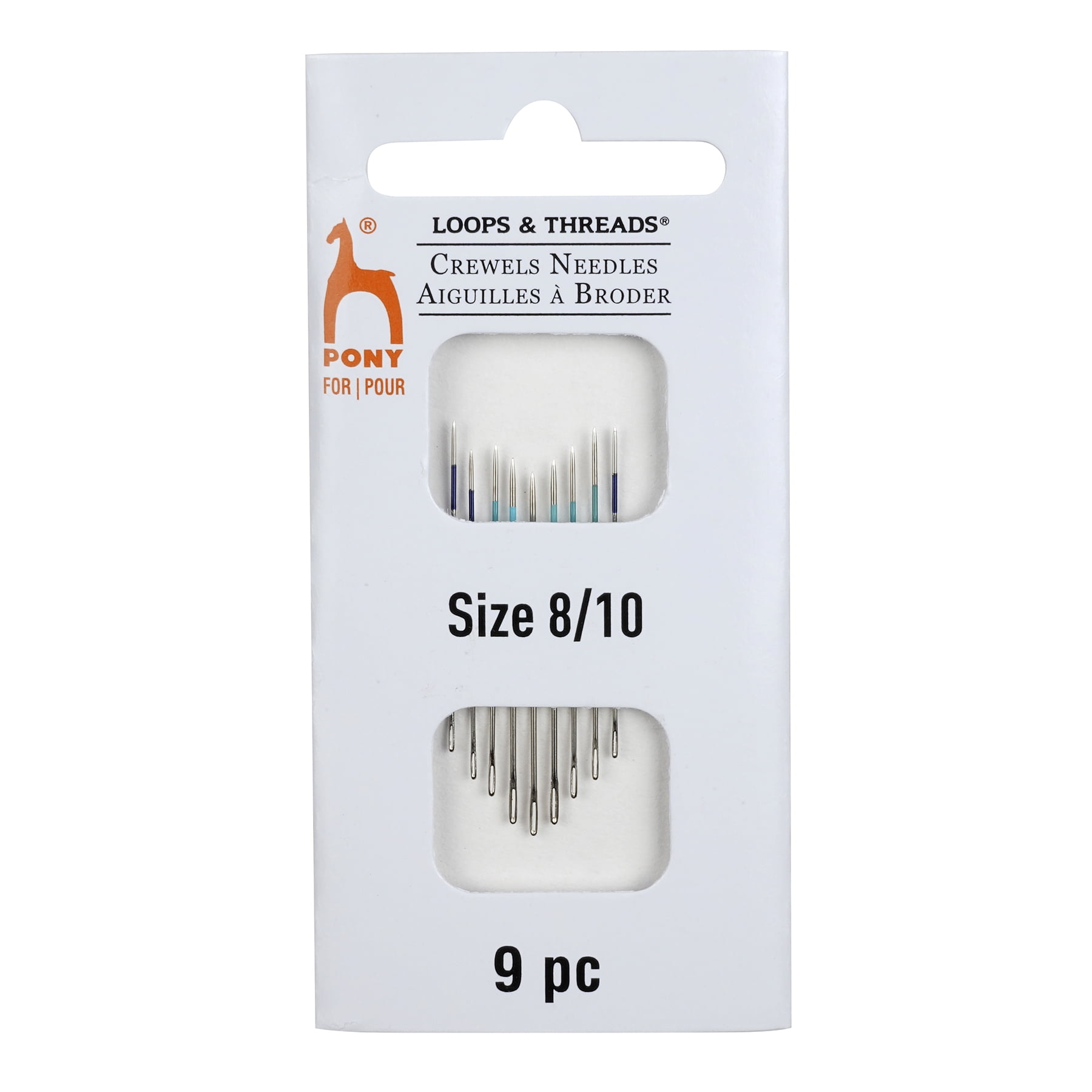 Loops & Threads Pony 8/10 Crewels Needles, 18 Packs: 9 ct. (162 total)