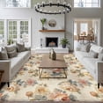 thumbnail image 3 of White Pink Beige Peony Area Rugs 5'x7', Small Throw Rugs for Laundry Room Playroom, Farmhouse Vintage Floral Botanical Indoor Outdoor Rug Non-Slip Low Pile Carpet Runner Reversible Floor Mats, 3 of 8