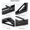 thumbnail image 2 of Soporte Triangular Plegable 2 uds estante de mesa de banco herrajes de soporte de muebles de acero inoxidable (negro 8 pulgadas A), 2 of 5