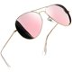 thumbnail image 1 of Gafas de Sol Joopin Polarizadas con Espejo Rosa Salmón, Protección UV400 y Montura Dorada, 1 of 6