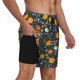 thumbnail image 2 of Fotbe Pumpkin Traje de Baño para Hombre – Shorts de Natación de Secado Rápido con Forro y Bolsillos-Large, 2 of 6