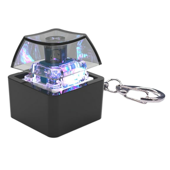 Sinyiin LED Light Up Keyboard Clicks Toy 1-Key Keycap Tester Keychain For Anxiety Relief