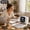 White, variant on Smart Desk Speaker with Hands-Free Call Answering, Voice Assistant, Smart Display Alarm Clock, Photo Display, Home Office Desktop Speaker for Work And Daily Use