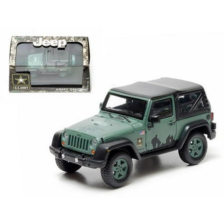Us Army Jeep - 2012 jeep wrangler u.s. army hard top dark green with display showcase 1/43 diecast model by greenlight
