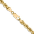 thumbnail image 3 of Diamond2Deal 14k Yellow Gold 5mm Regular Rope Chain Necklace for Women 24", 3 of 6