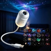 2026 HD Smart Dynamic 5D Holographic Night Light Projector, Plug and Play HD 2-in-1 Galaxy Star Projector, 360° Adjustable Hd Galaxy