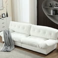 thumbnail image 3 of [VIDEO provided][New] Cloud Style Sofa, Teddy Velvet Fabric, Comfy Padded Cloud Couch for Living Room, Apartment, 3 of 7