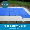 thumbnail image 1 of WaterWarden Inground Pool Safety Cover, Fits 20’ x 40’, Blue Mesh, Right Step – Easy Installation, Triple Stitched for Max Strength, Includes All Needed Hardware, SCMB2040RS, 1 of 1