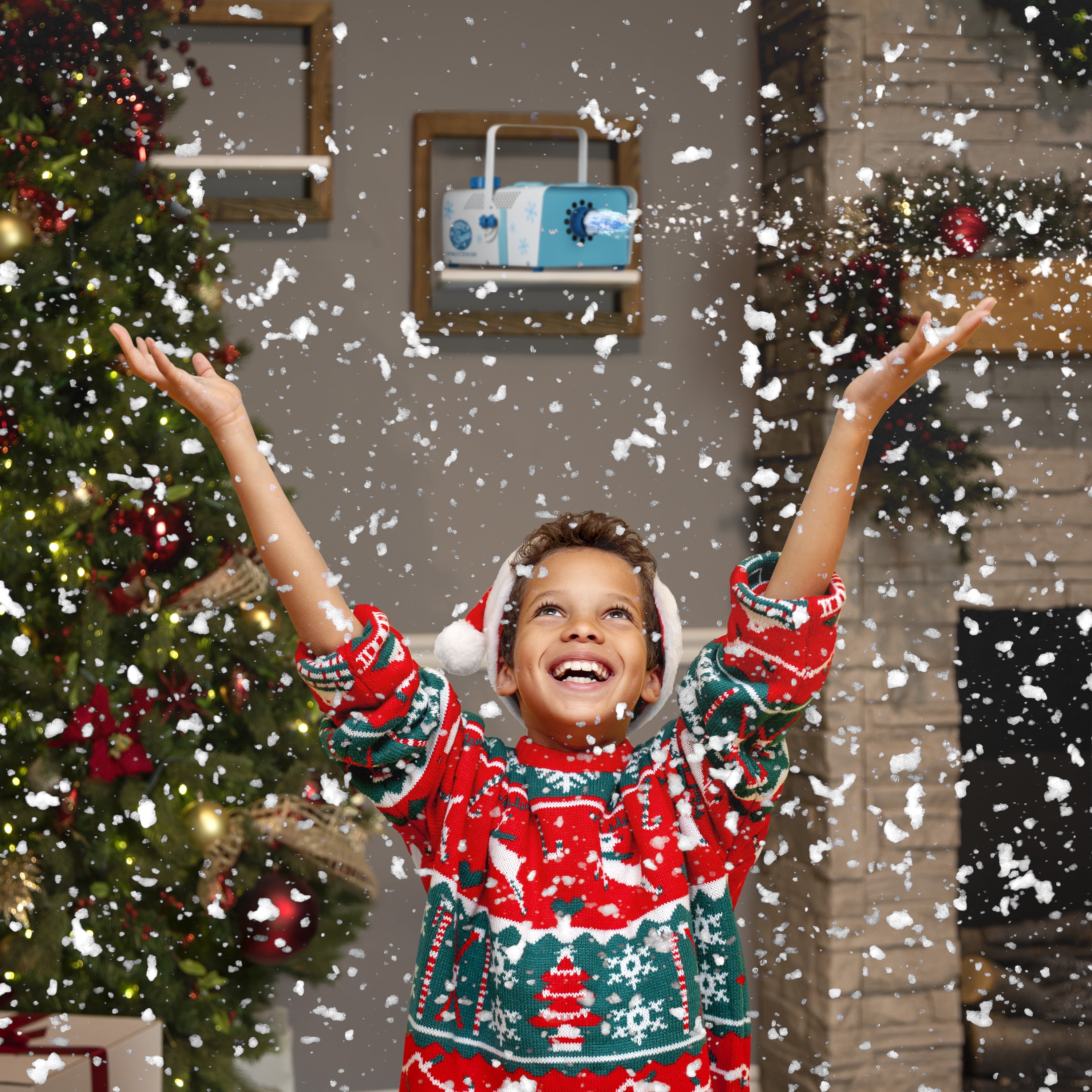 Christmas Corded Electric Faux Snow Blowing Machine 800 W Easy to Use with Timer Decoration with Timer