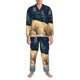 thumbnail image 3 of Balery Starry Sky Sleep White Bear Pijama para Hombre de Dos Piezas con Manga Larga, Conjunto de Dormir y Descanso Suave con Bolsillos-Large, 3 of 7